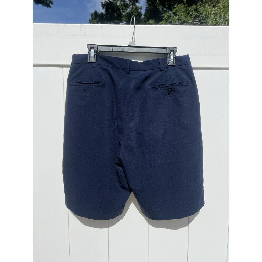Monterey Club Golf Short Men Size 32 Chino Classic Navy Blue
